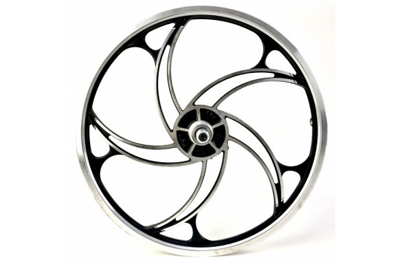 Rear Wheel OPC 20 inch Hurricane black silver with Disk mount free wheel