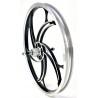 Rear Wheel OPC 20 inch Hurricane black silver with Disk mount free wheel